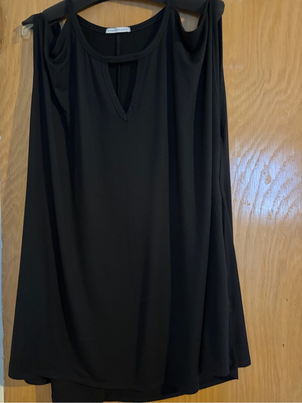 Robin Piccone Black Scoop Neck Dress